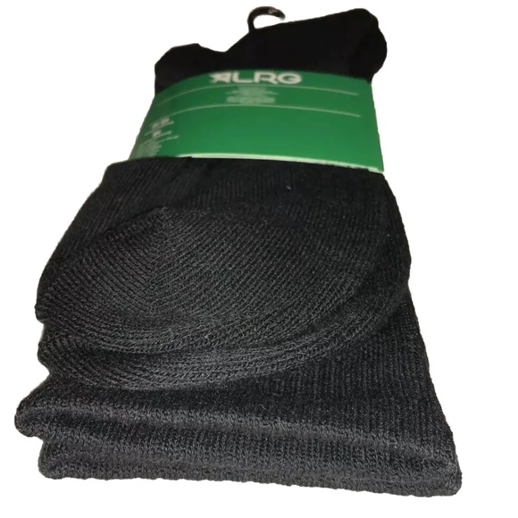 LRG Lifted Research Group Crew Socks 1 Pair Men 6.5-12 Black w/ Green Logo NEW! - Picture 9 of 10